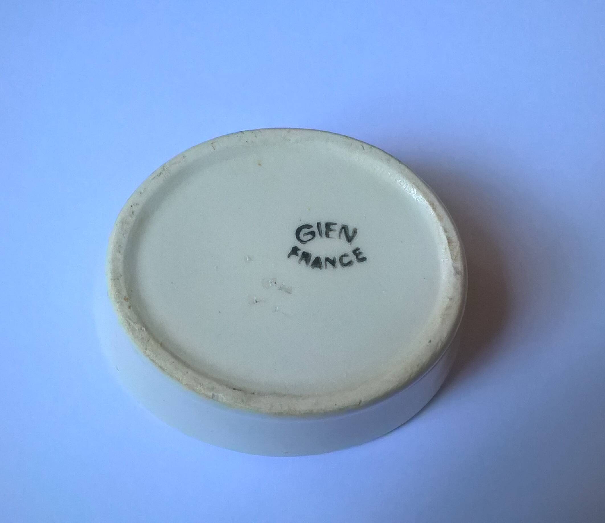 Minimalist vintage egg cup Faience de Gien
