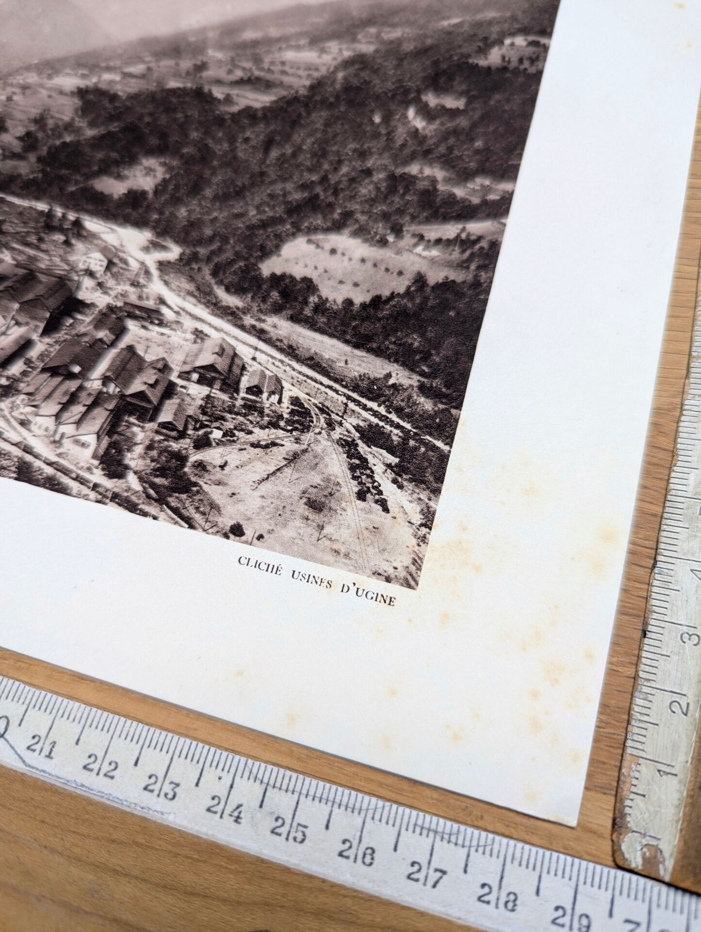Ugine, Savoie. Photo print from 1942.