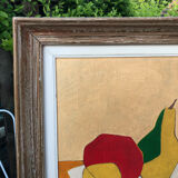 Abstract painting on panel