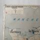 Vintage school map 1950 double-sided "Brittany and Normandy"