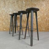 4 vintage loft bistro bar stools