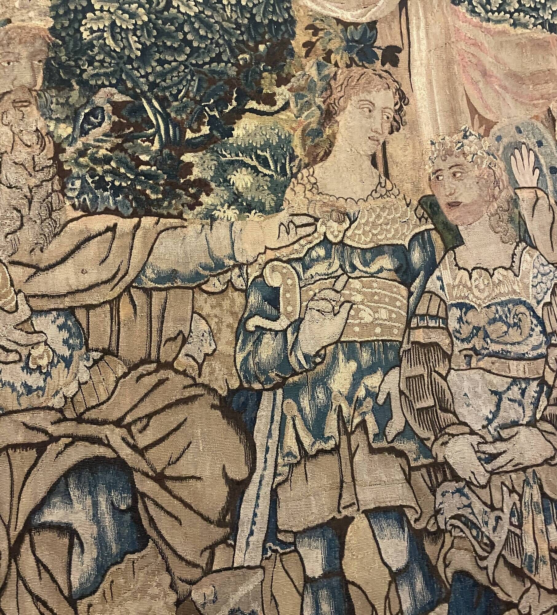Flemish tapestry - 17th century depicting the meeting of David and the king.