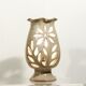 Vintage openwork ceramic floral night lamp, France 1960s