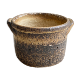 Mid Century brown ceramic planter / flower pot