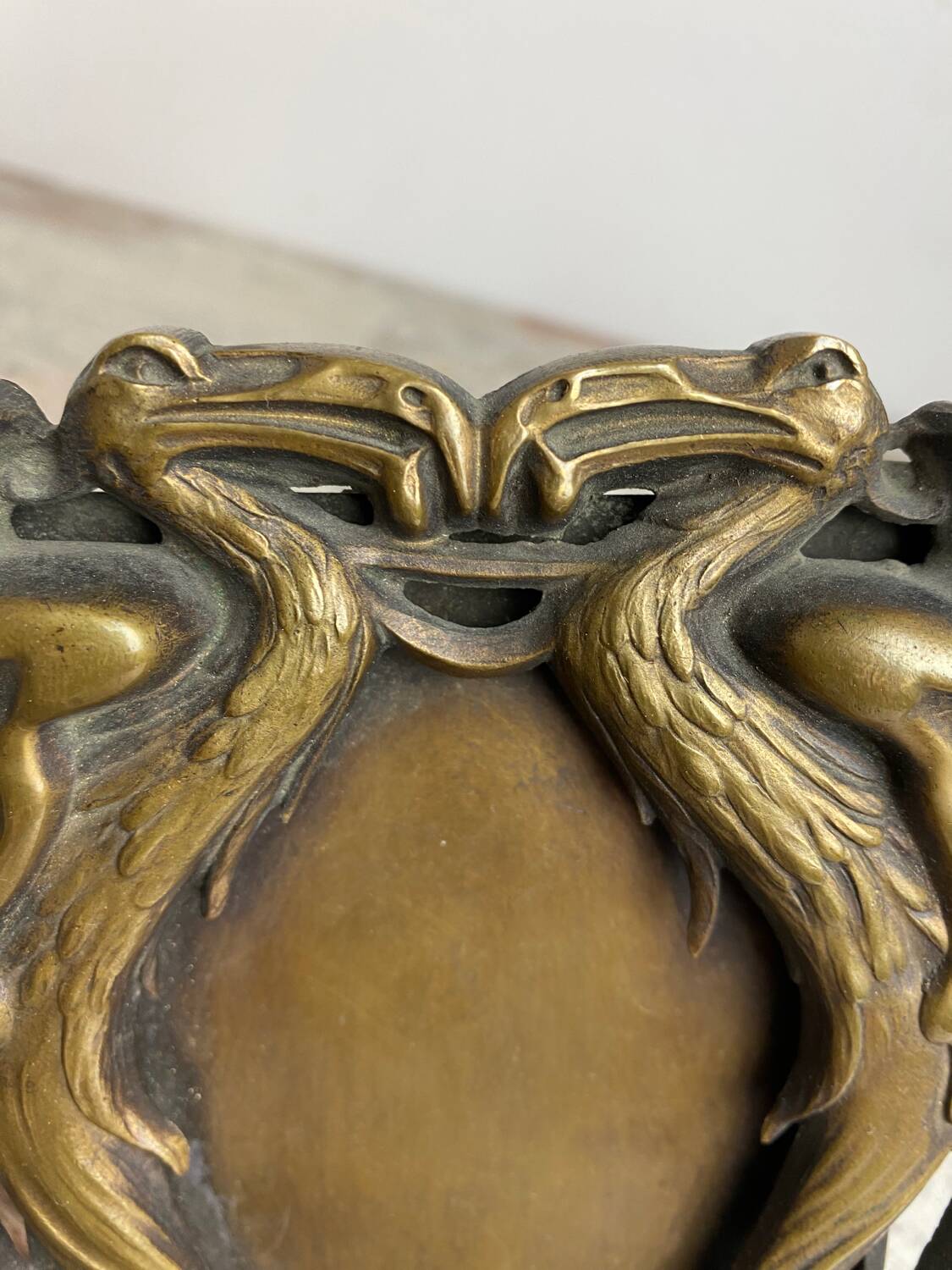 Cadre photo en bronze art nouveau