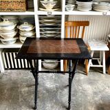 Napoleon III folding table in blackened wood 72 x 54 cm