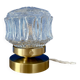 Vintage globe table lamp in moulded glass