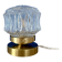 Vintage globe table lamp in moulded glass