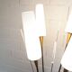 Floor lamp by René Mathieu for Maison Lunel 1950, brass and opaline.