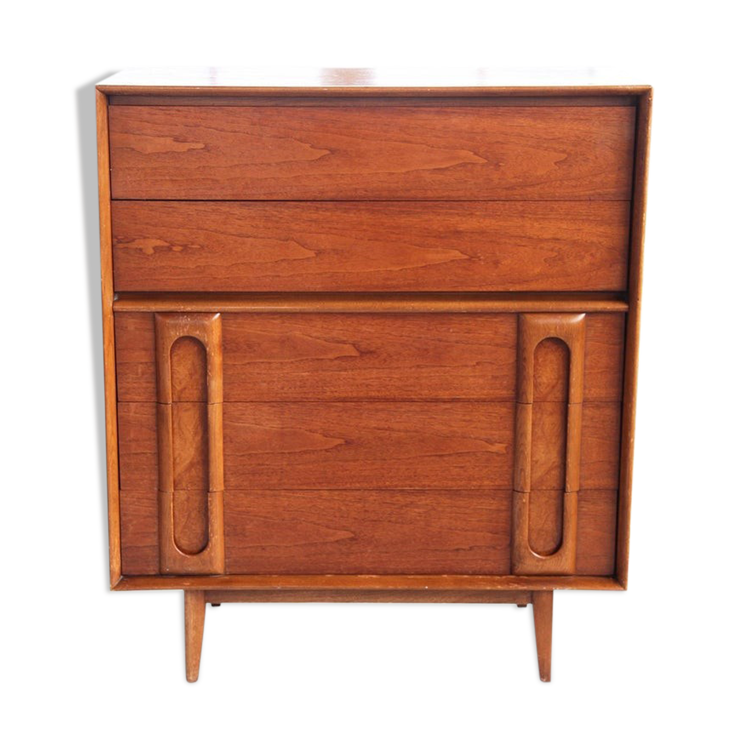 Vintage 5-drawer dresser Lane Burlwood 1960s