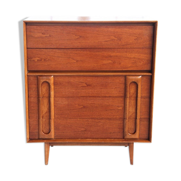 Vintage 5-drawer dresser Lane Burlwood 1960s