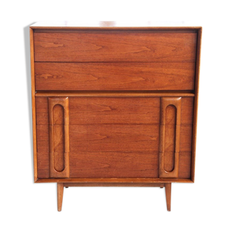 Commode à 5 tiroirs vintage Lane Burlwood années 1960