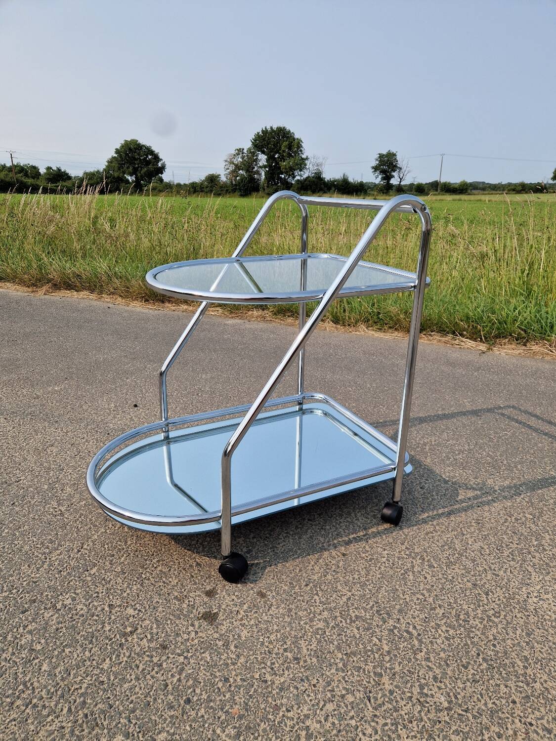 Tubular serving trolley, 1970s