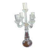 Chandelier, candelabra in bubbled blown glass