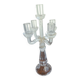 Chandelier, candelabra in bubbled blown glass