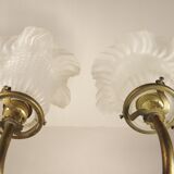 Pair of gooseneck wall lamps