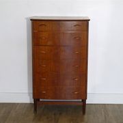Large Danish teak chest of drawers from the 1960s.