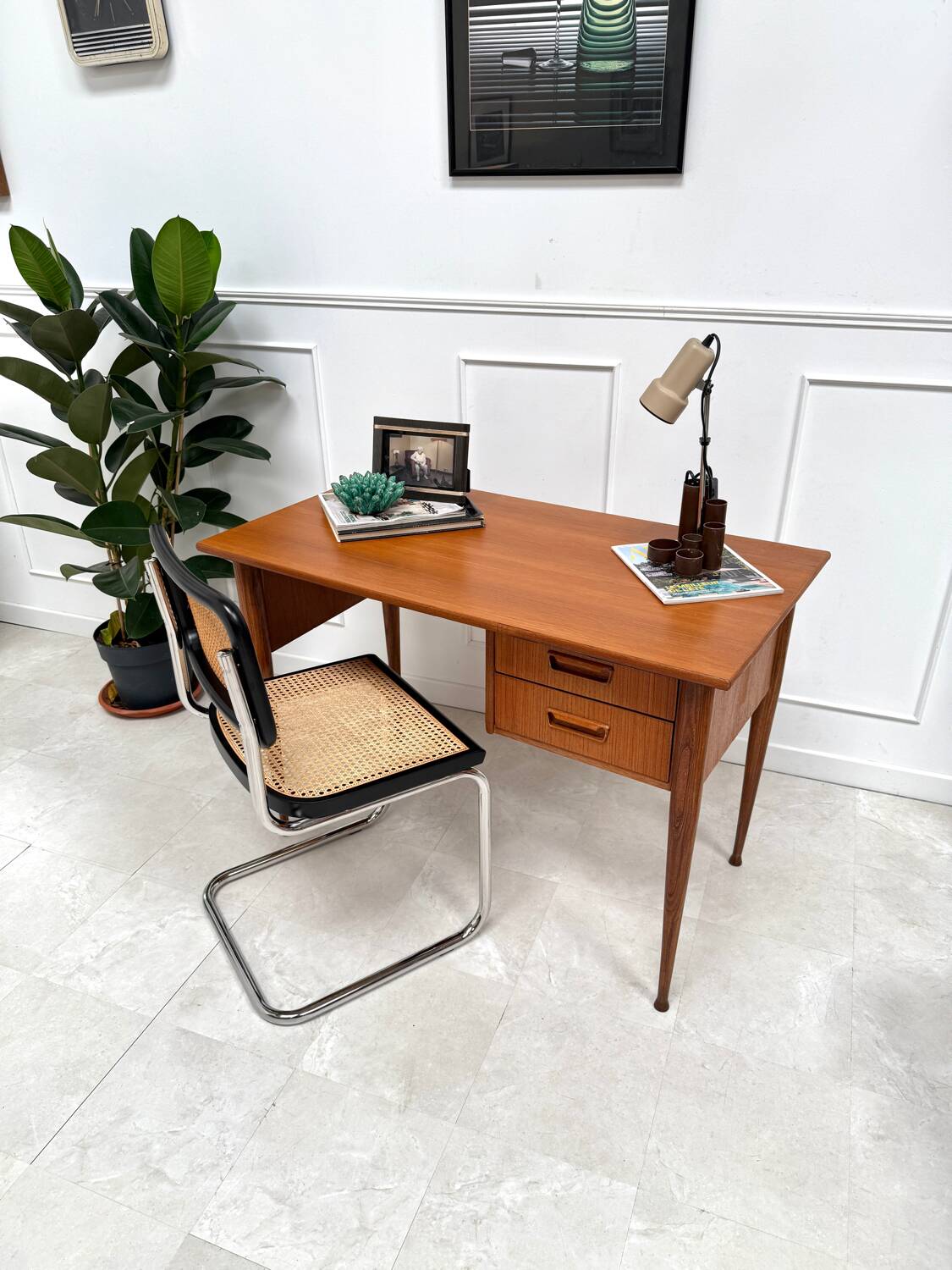 Scandinavian teak desk from the 60s