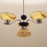 Lustre en verre, design danois, années 1970, production : Danemark