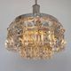 Midcentury Glass Chandelier by Kinkeldey, Germany, 1970s