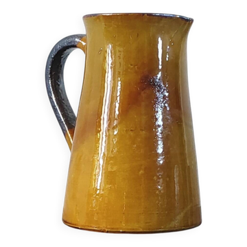 Vintage glazed terracotta pitcher