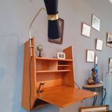 Wall-mounted oak desk from the 1950s.