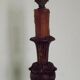 Vintage carved wooden lamp