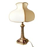 Lampe à poser vintage en cuivre doré
