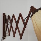 Scandinavian teak scissor lamp