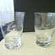Set of 6 table glasses shaped vintage cup in engraved glass