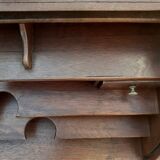 Portable wooden script, curtain