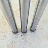 Coffee table in chrome steel and smokes glass 1970