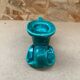 Antique vintage green ceramic candle holder