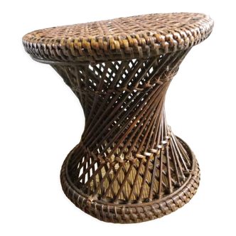 Rattan stool tamtam vintage