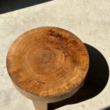 Quadripod coffee table in solid wood monoxyl natural color (dark)