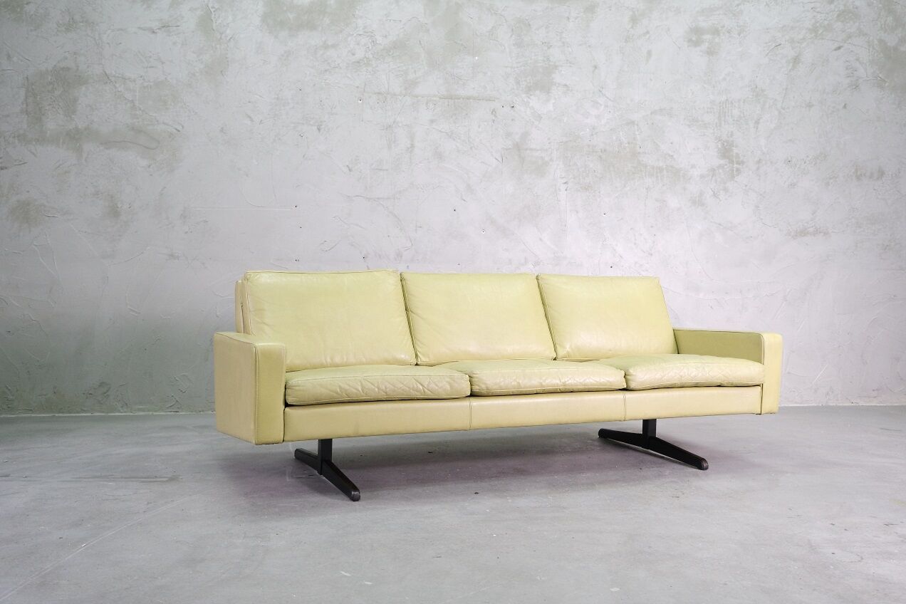 Mid-Century Scandinavian Leather Sofa, 1960s
