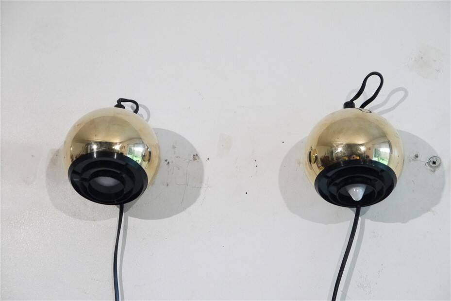 Vintage Scandinavian brass wall lamp 1970