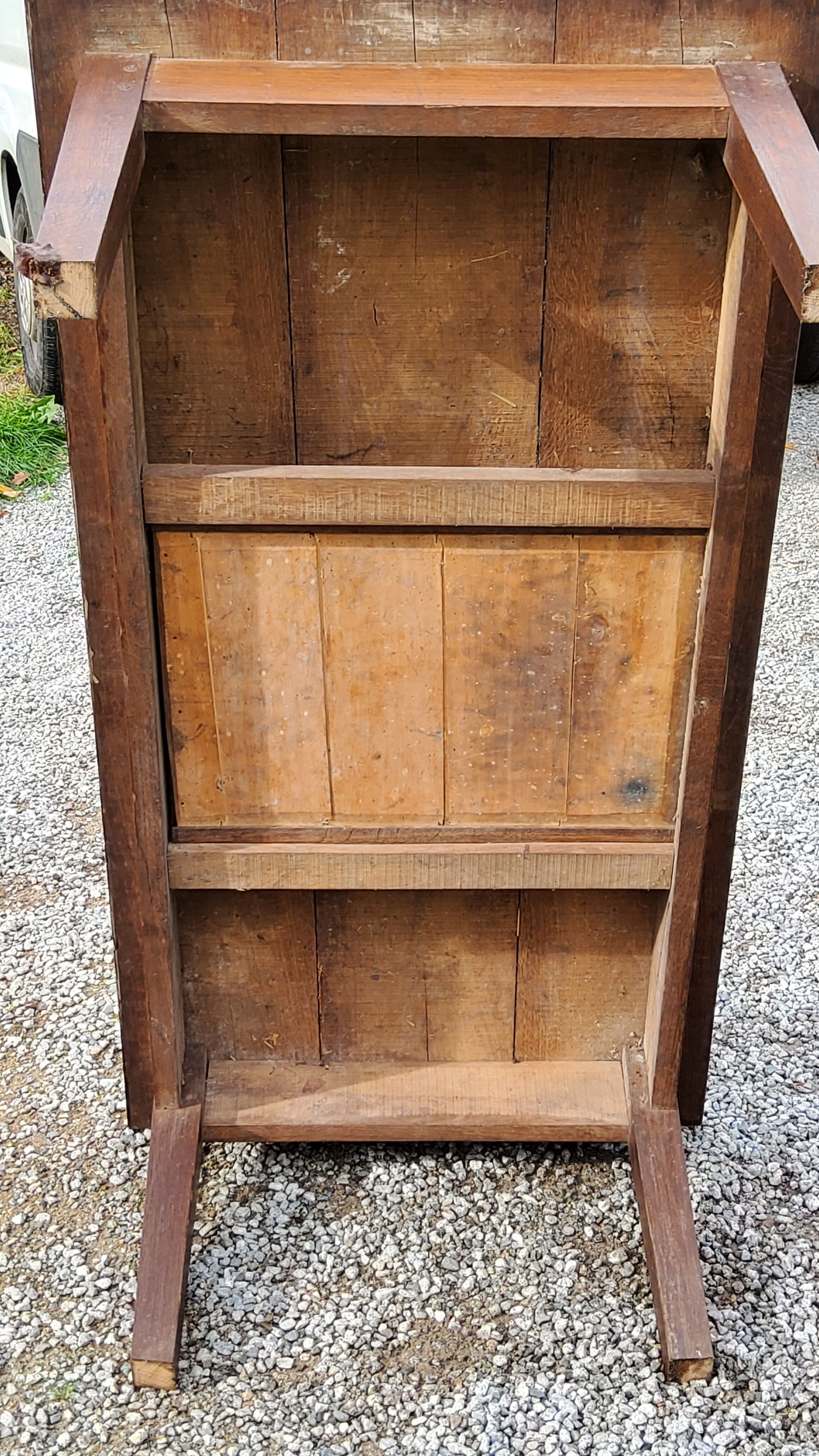 Oak farmhouse coffee table nineteenth century 1 drawer feet bobbins 149cm