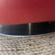 Curl armchair in red leather by Roche Bobois