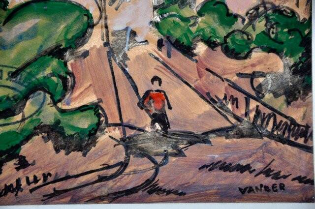 Vanber gouache on paper circa 1960