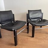 Pair of Safari armchairs by Maurice Burke for Arkana – England, year