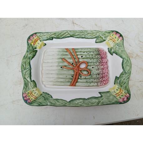 Earthenware asparagus dish