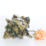 Kitsch ashtray, ceramics, shell shape, 50s