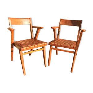 Paire de fauteuils scandinave - bois