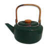 Teapot green enamelled steel