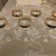 Verlor glasses with gold trim
