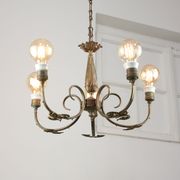 Lustre en laiton Art-déco, années 1930