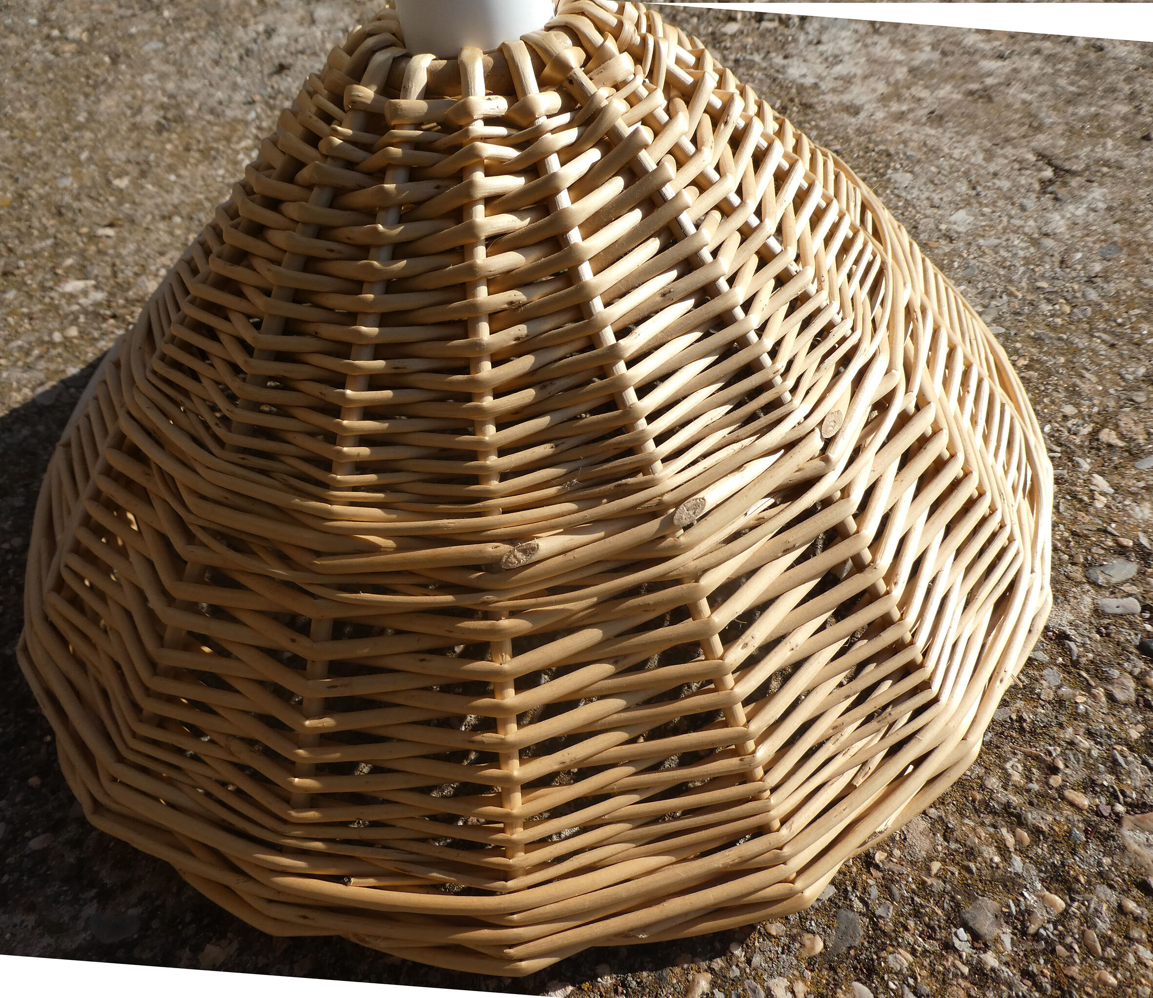 Vintage wicker pendant lamp