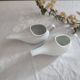 Duo de saucières porcelaine blanche ancien biberon malade
