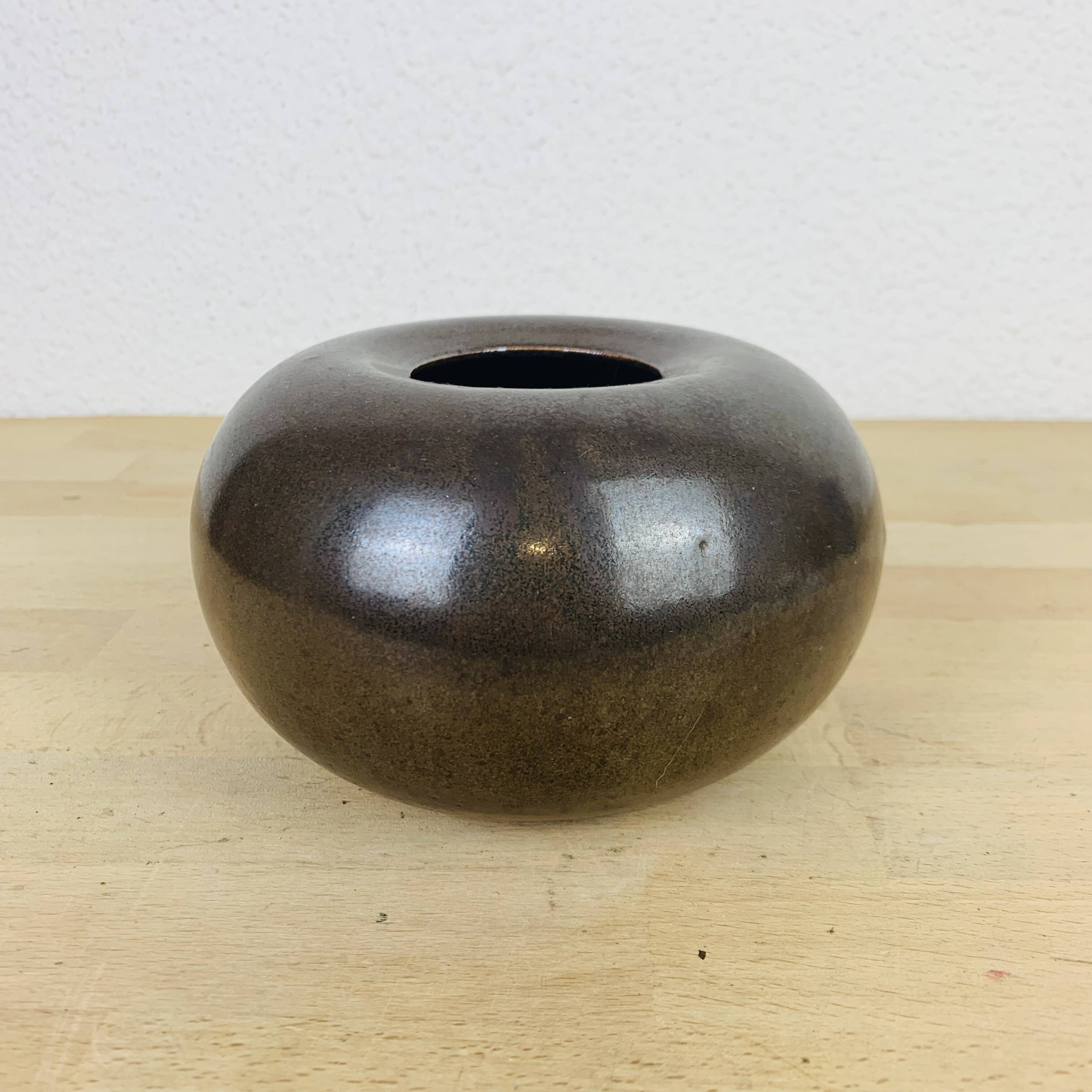Vintage sandstone ball vase